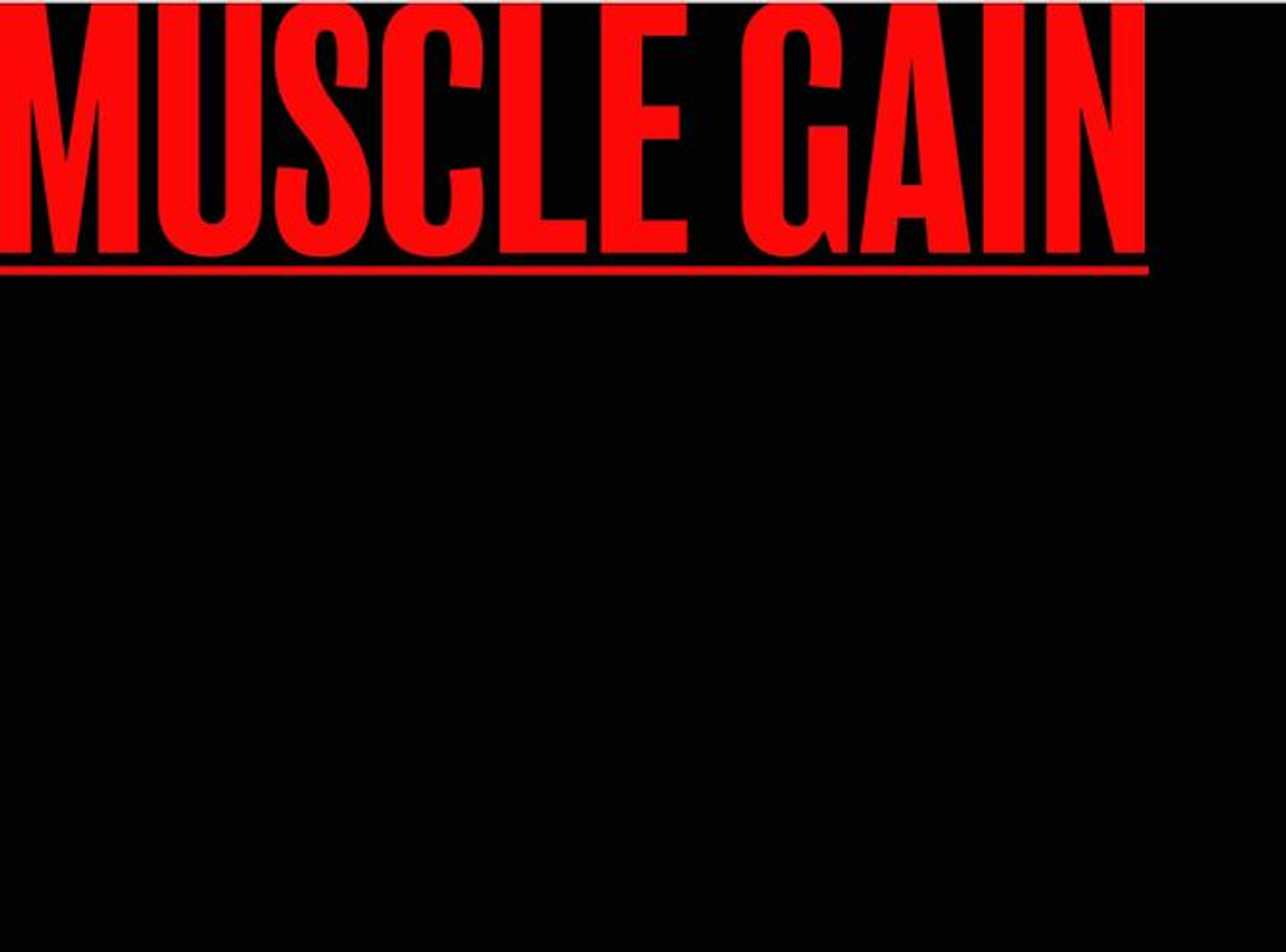 Muscle Gain Meal Plan